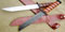 卡巴1217黑白军刀黑白道二只装卡巴刀套餐一双大龙凤美队刀给力插子匕 X-2