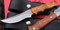 超技术布兰登大马士革手工刀绝版红影根瘤老式削皮刀宜家刀具削面刀红 X2920