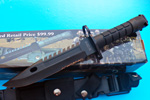 出口美国半齿刃全黑虎牙军刺M9d80可拆卸刀解剖军马刺有一点动心忍性ll 货号：X3021
